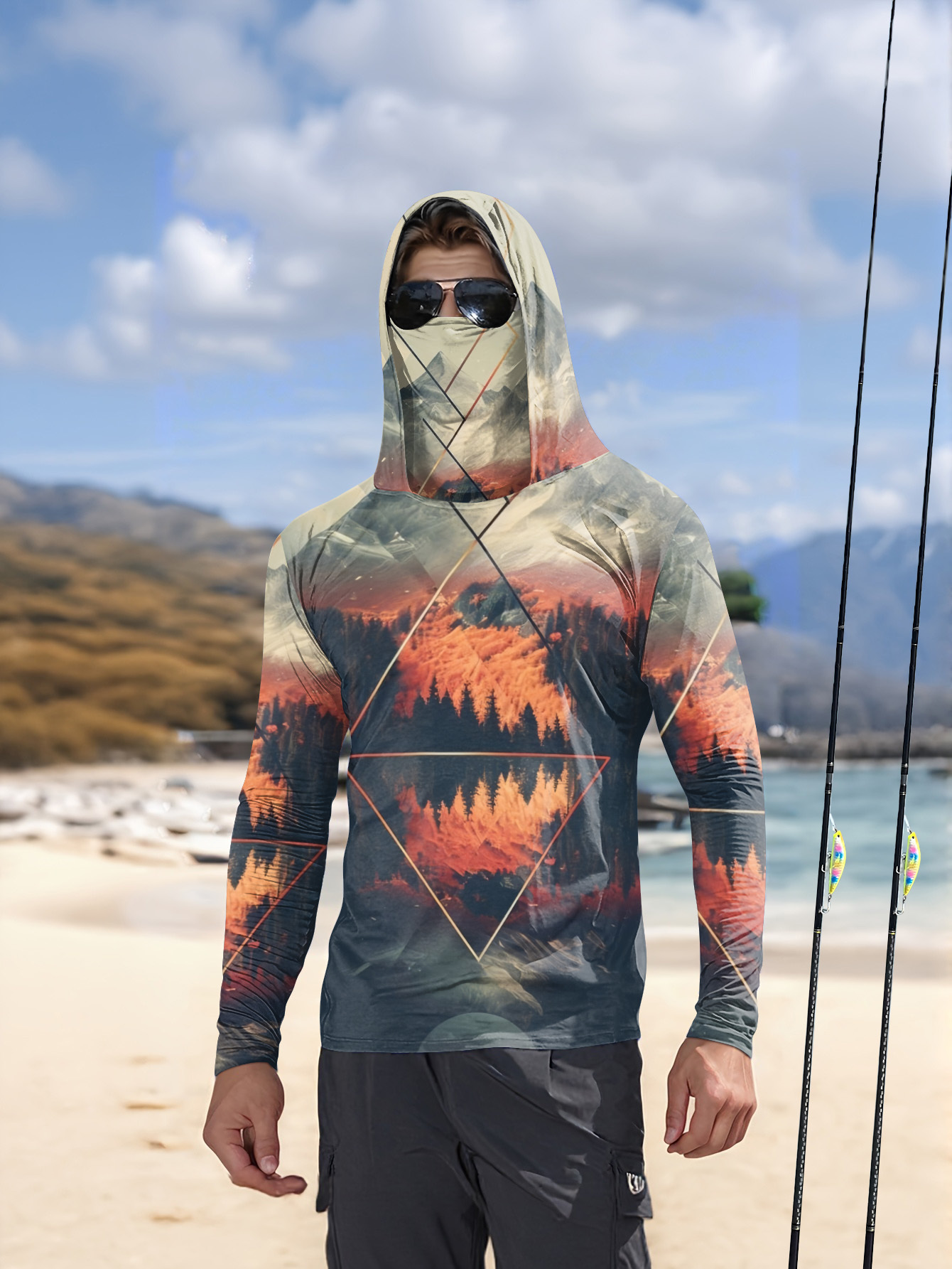 3D Printing Kpop - Felpa da Pesca per Uomo con