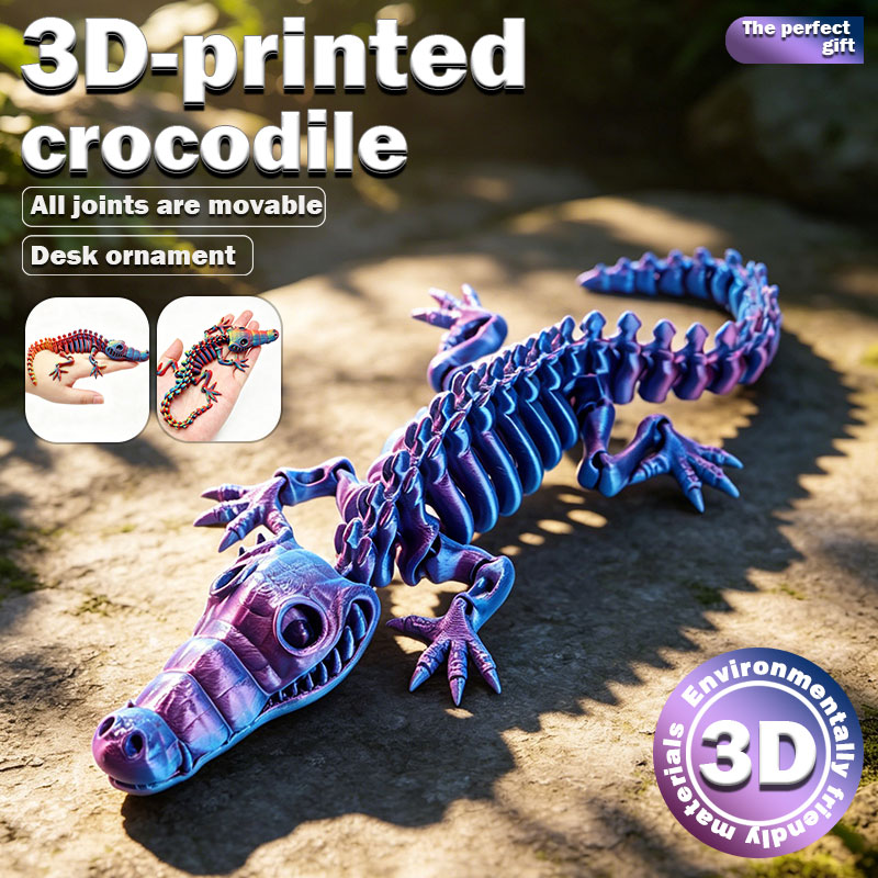 3D Printing Table - Scultura Animale Stampata in 3D, Coccodrillo