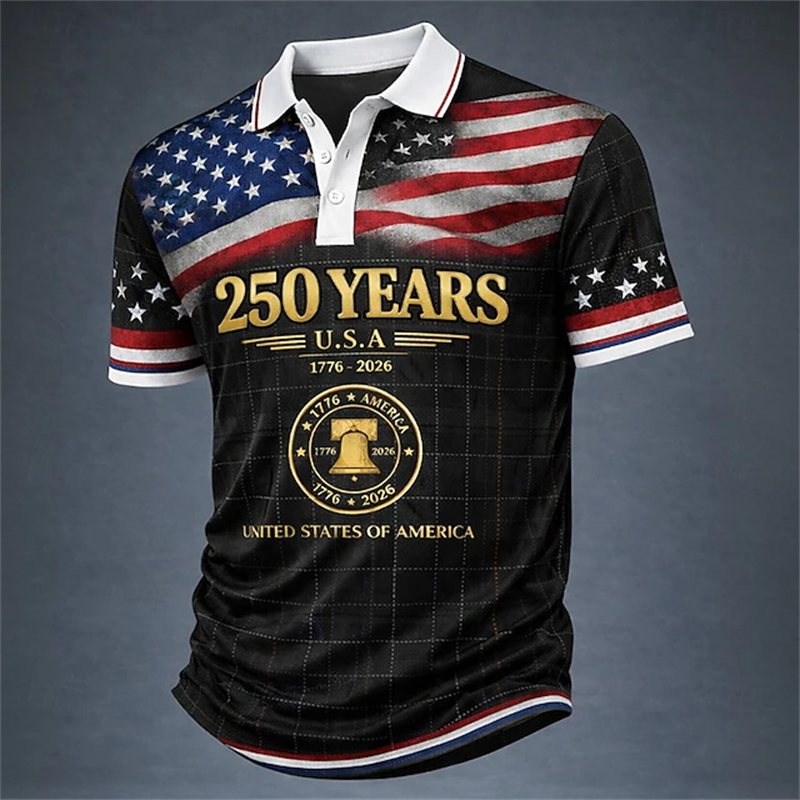 3D Printing Usa - Polo da uomo a maniche corte