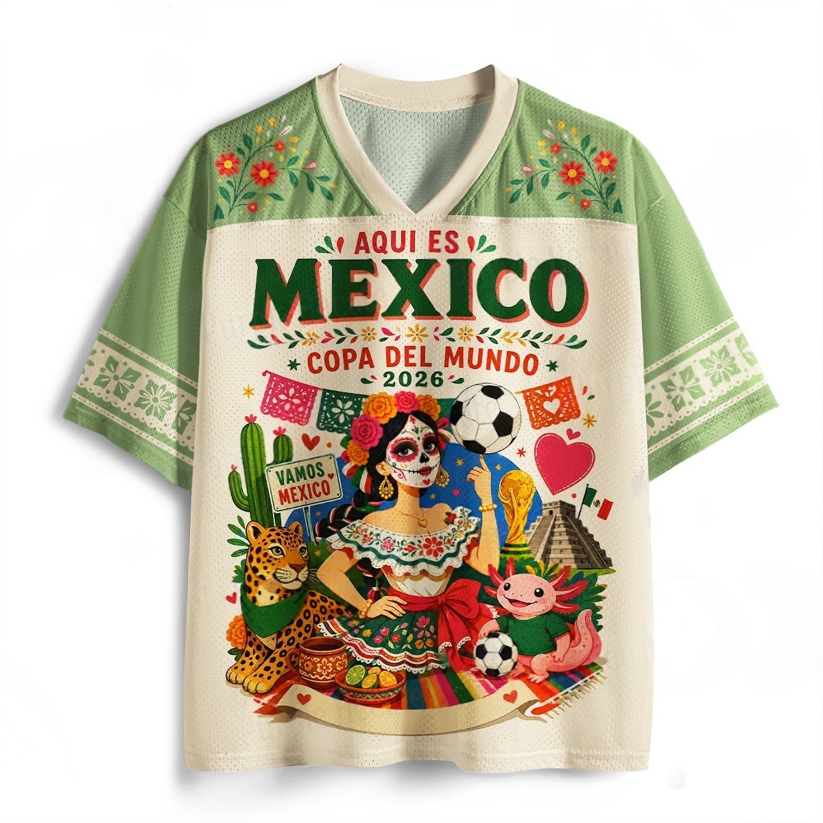 3D Printing Services - Maglia Retrò in Stile Folcloristico Messicano