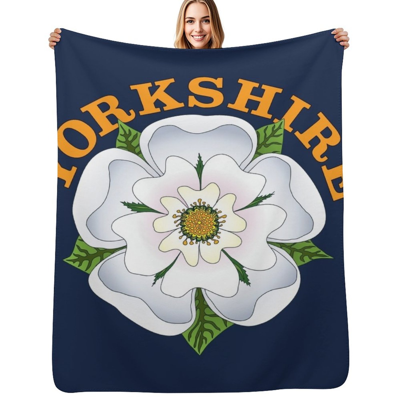 3D Printing Yorkshire - Coperta decorativa in morbido tessuto White