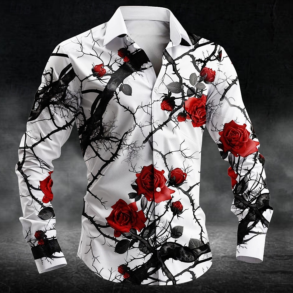 3D Printing Kpop - Camicia da uomo a maniche lunghe