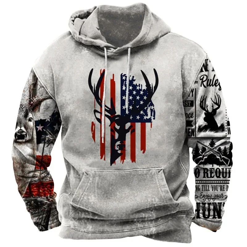 3D Printing Usa - Felpe con cappuccio vintage stampate in