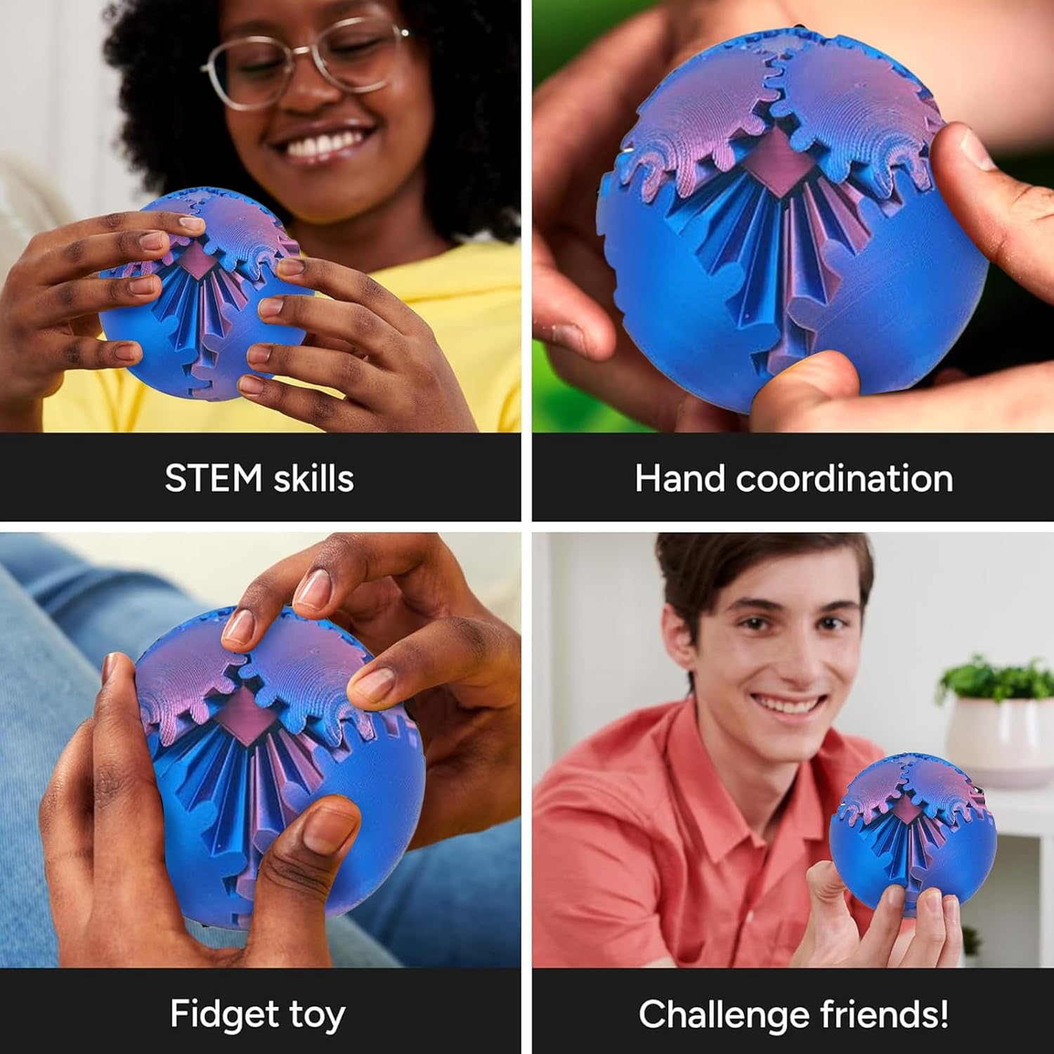 Gear Ball 3D Stampato Fidget T - 3D Printing Table recensione e prezzo