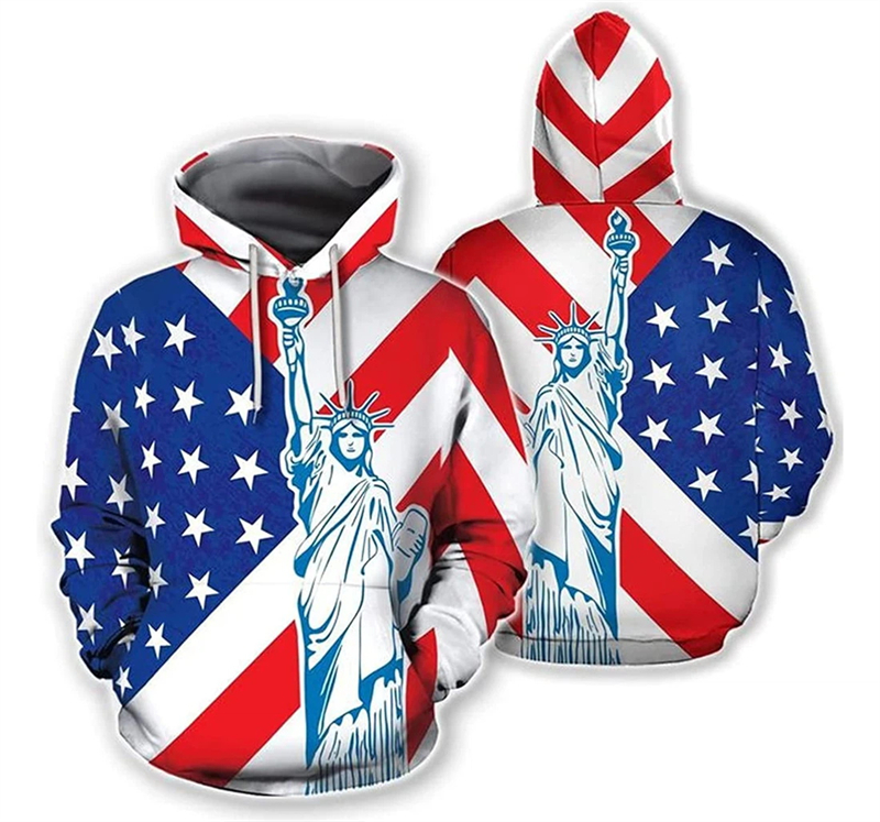 American USA Flag felpe con ca - 3D Printing Usa recensione e prezzo