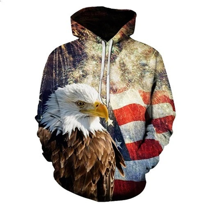 American USA Flag felpe con ca - 3D Printing Usa recensione e prezzo
